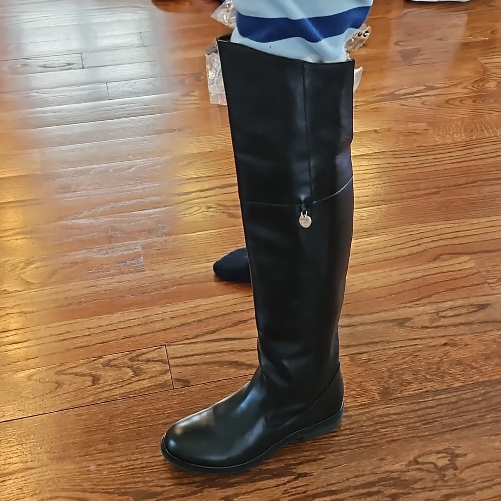 Patrizia Pepe girls over the knee leather boots size 35
